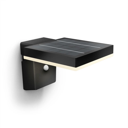 Zahradní lampa LED Solární nástěnná lampa ZONAL 1,3W 3000K IP44 Senzor pohybu Senzor soumraku PHILIPS