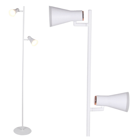 Stojací lampa 7W 2x LED BERG bílá 3000K GOLDLUX (Polux)