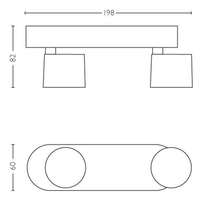 LED STAR stropní svítidlo 2x 4,5W 2700K stmívatelné reflektorové svítidlo pohyblivé bílé PHILIPS