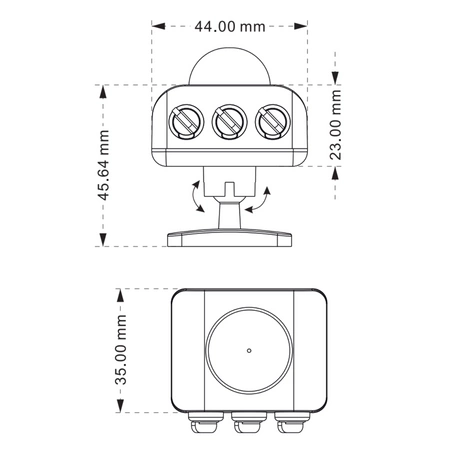 PIR pohybový senzor 10m 120° Nástěnný s ovládáním Povrchová montáž Bílý Sanico Goldlux