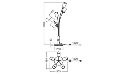 Dekorativní stojací lampa E14 Multicolour Decor Ledvance