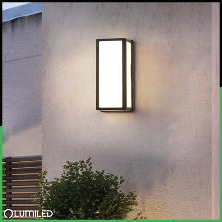 Zahradní nástěnná lampa E27, obdélníková DOMLO LUMILED