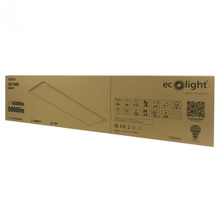 LED panel 120x30 Zapuštěný podhledový panel 50W 6500lm 4000K neutrální bílá podsvícený Ecolight