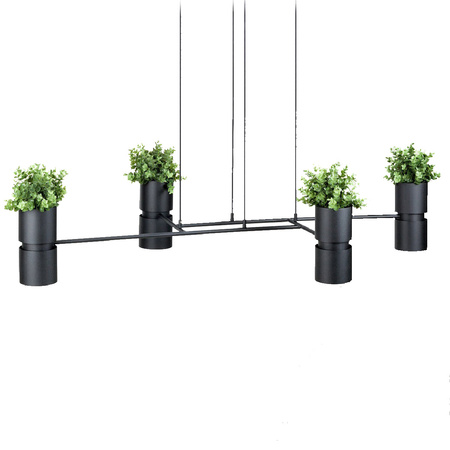 KUKKIA 4xGU10 ES111 LED závěsné stropní svítidlo černé SOLLUX