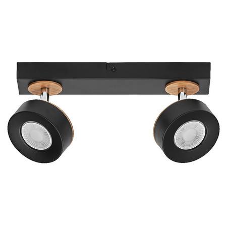 LED stropní nástěnné svítidlo Nástěnné povrchové svítidlo 9,6W 615lm CCT Dekorativní černý bod Pluto Ledvance