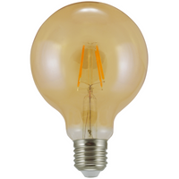 G95 LED žárovka E27 4W = 18W 320lm 2000K Teplá bílá 360° vlákno GOLDLUX (Polux)