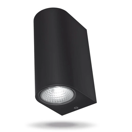 Zahradní nástěnná lampa Venkovní LED fasádní lampa 6W 600lm 2700k Warm Black PELLE Videx