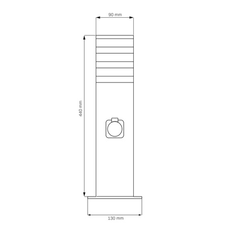 Sanico Goldlux E27 Grey IP54 Texas Sanico stožárová zahradní lampa