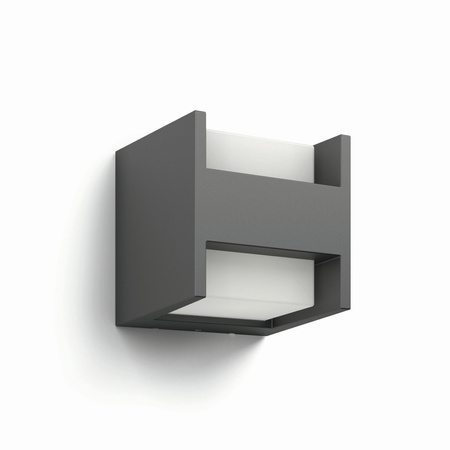 Zahradní lampa LED nástěnná lampa ARBOR myGarden 4.5W 2700K IP44 Horní-spodní antracit PHILIPS