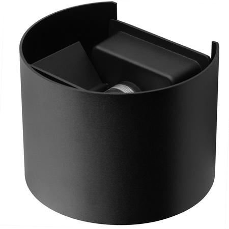 Zahradní nástěnná lampa LED G9 nastavitelná kulatá horní spodní černá PYXIS LUMILED