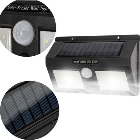 Solární LED reflektor 5W 5500-6000K Cold IP65 Black Masterled Motion Sensor