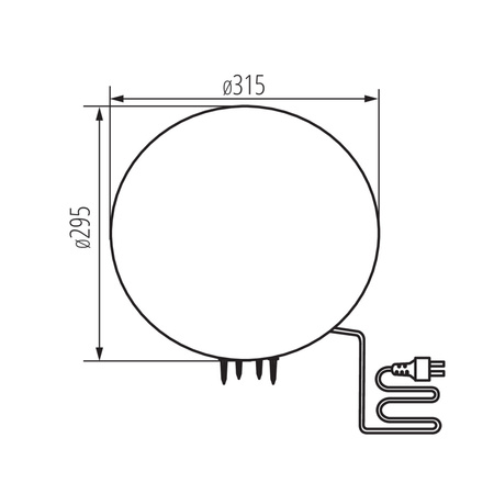 Venkovní kulové LED svítidlo E27 IP65 Ground Grey STONO Kanlux