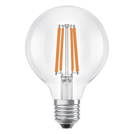 LED žárovka G80 Sphere E27 2,2W = 40W 470lm 2700K Warm 330° Filament CLASSIC ENERGETICKÁ ÚSPORNOST Osram