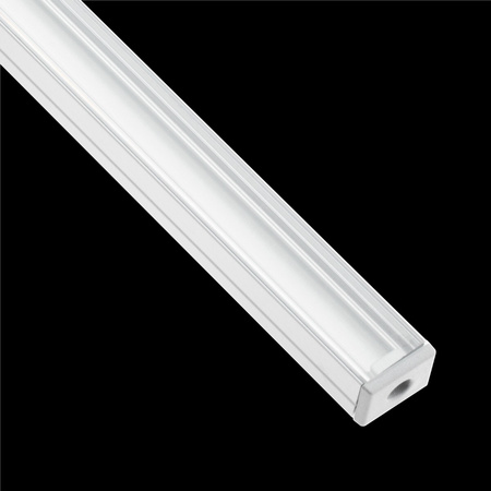 Povrchový Eloxovaný Hliníkový Profil pro LED KM33, Stříbrný 1m + Průhledná Krytka + Záslepky LUMILED