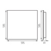 LED podhledový panel 60x60 Lamp 40W 4650lm 3000K Warm 80° Black Kanlux