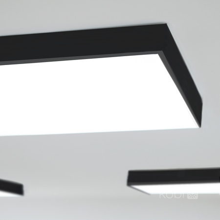 Rámeček pro povrchovou montáž 63 mm pro LED panel 60x60 cm click Black Kobi