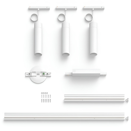 Perifo Lighting Rail Kit 1,5 m + 3x LED závěsné světlo 15,6 W CCT RGB Philips HUE Bluetooth White