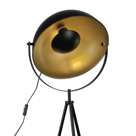 Stojící stojací lampa Sanico Goldlux E27 Black Gold Matilda