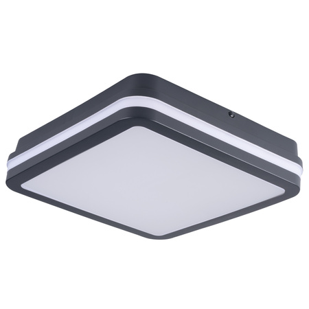 Stropní svítidlo Plafond LED se senzorem pohybu 30W 2940lm CCT IP65 Grafitová BENO KANLUX