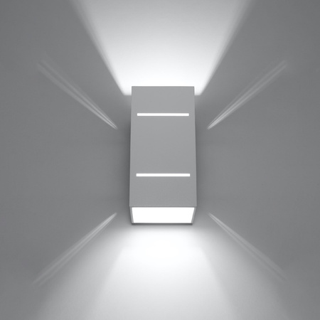 LED nástěnné svítidlo BLOCCO G9 Nástěnné svítidlo shora dolů Obdélníkové bílé SOLLUX