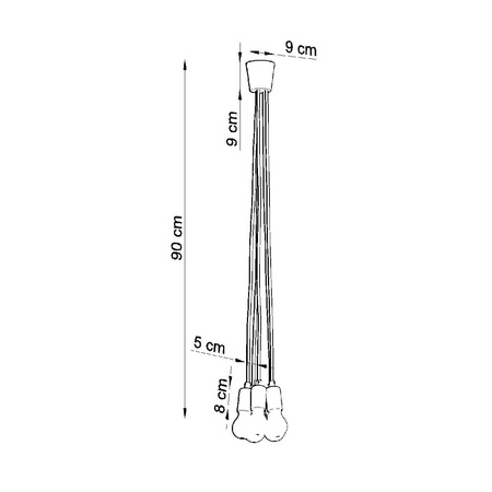 DIEGO LED závěsné stropní svítidlo 5xE27 zelené SOLLUX