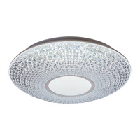 Plafond LED stropní světlo pro povrchovou montáž 72W 5728lm 3000-6500K CCT stmívatelné dálkové ovládání transparentní moderní Coralia Rabalux