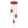 Stropní závěsné svítidlo 3x G9 Round Red Modern Matte Halo Sollux