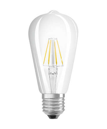 LED žárovka ST64 Edison E27 5,8W = 60W 806lm 2700K Warm CRI90 300° Stmívatelné vlákno SUPERSTAR PLUS CLASSIC Osram