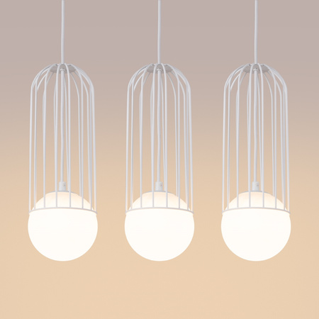 BRINA 3L 3xG9 Bílé moderní stropní závěsné svítidlo SOLLUX