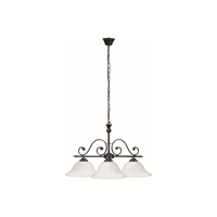 Závěsné stropní svítidlo Lustr 3x E27 Black Classic Dorothea 7773 Rabalux