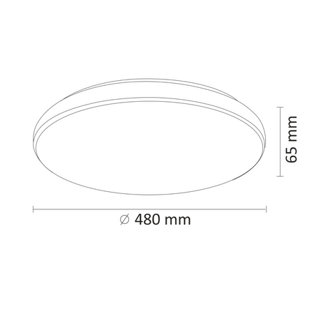 LED stropní svítidlo Desert II 72W CCT 8000lm 48cm GOLDLUX (Polux) + dálkový ovladač