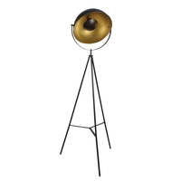 Stojící stojací lampa Sanico Goldlux E27 Black Gold Matilda