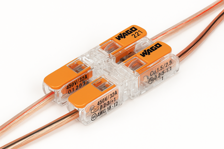 Instalační konektor Rychlokonektor WAGO 221-2411 pro KABEL 2x0.2-4mm