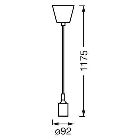 E27 závěsné stropní svítidlo černé Vintage 1906 kyvadlo Ledvance