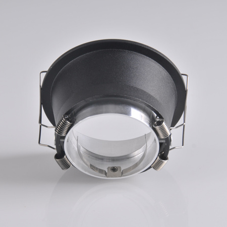 KOLDING Kulaté pohyblivé zapuštěné svítidlo černo-stříbrné MR16 GOLDLUX (Polux)