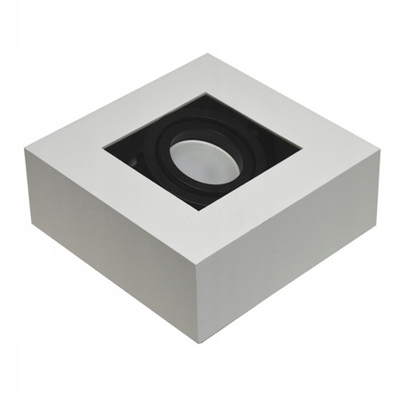 Halogenová výbojka s reflektorem pro povrchovou montáž Spot GU10 Square Movable White Black Nemo Masterled