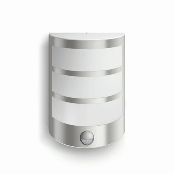 Zahradní lampa LED nástěnná lampa PYTHON IR myGarden 6W 2700K IP44 s pohybovým a soumrakovým senzorem stříbrná PHILIPS