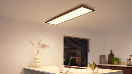 Panelové LED stropní svítidlo pro povrchovou montáž 120x30 cm 39W 3750lm IP20 White Ambiance TW Black Smart SMART Zigbee Bluetooth Aurelle Philips HUE