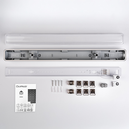 LED svítidlo 60cm T8 G13 IP65 HERSO Lumiled v nehořlavém provedení