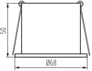 Kruhové halogenové stropní bodové svítidlo LED GU5.3 GU10 Spag Kanlux v černé barvě pod omítku