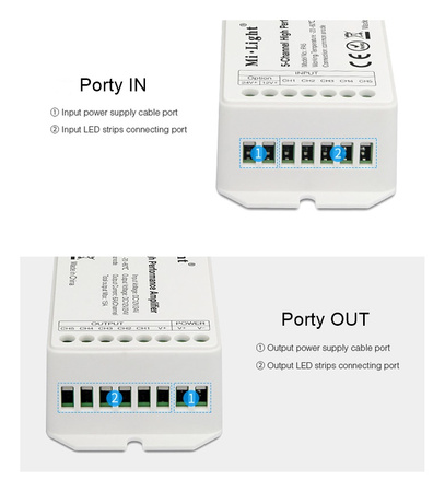 5-kanálový ZESILOVAČ pro Mi-Light LED pásky - PA5