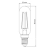 LED žárovka E14 T25 4,5W = 25W 400lm 2200K teplá bílá Filament Amber TOSHIBA
