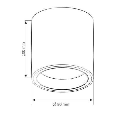 Bodové svítidlo GU10 White FALCO Sanico Goldlux pro povrchovou montáž
