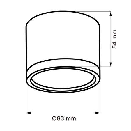 Svítidlo pro povrchovou montáž GX53 Silver MIRELLA Sanico Goldlux