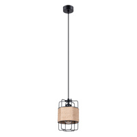 GIZUR 1 E27 Černá průmyslová závěsná lampa SOLLUX