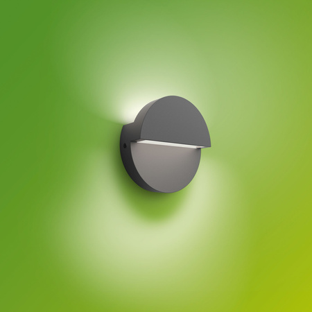 Zahradní nástěnná lampa Venkovní fasádní lampa LED 4,3 W 800 lm 2700 K IP44 Antracit Valor Ultra Efficient Philips