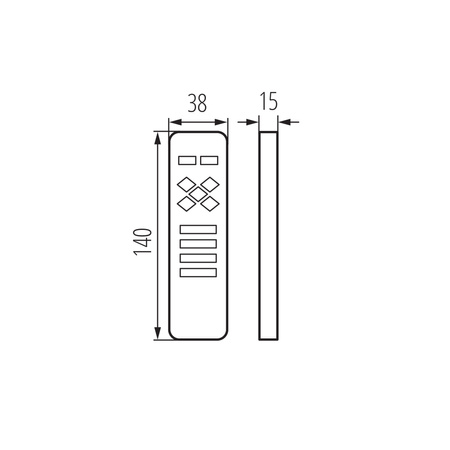 Dálkové ovládání pro řídicí jednotku CCT LED pásků černé 4 zóny 1,5V baterie REMOTE Kanlux