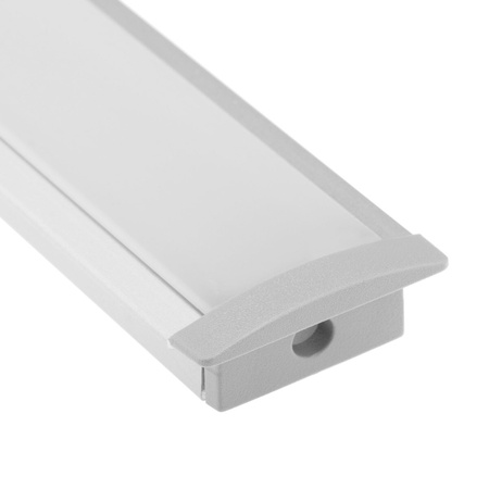 Záslepka pro Profil KM39K-S, s Otvorem Šedá Plastová LUMILED