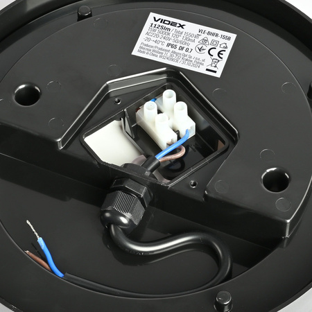 Plafond LED lampa 15W 1125lm 5000K Neutrální 120° IP65 IK07 Povrchová montáž Černá VIDEX