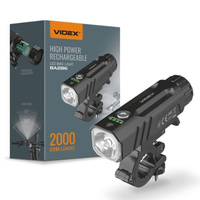 Světlo na kolo LED svítilna Dřevotěsná dobíjecí baterie IP68 2000lm Videx